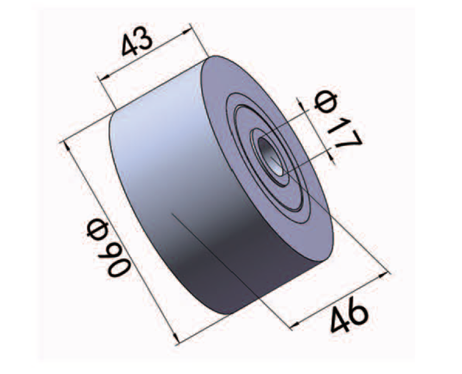 6 Rolka 90mm